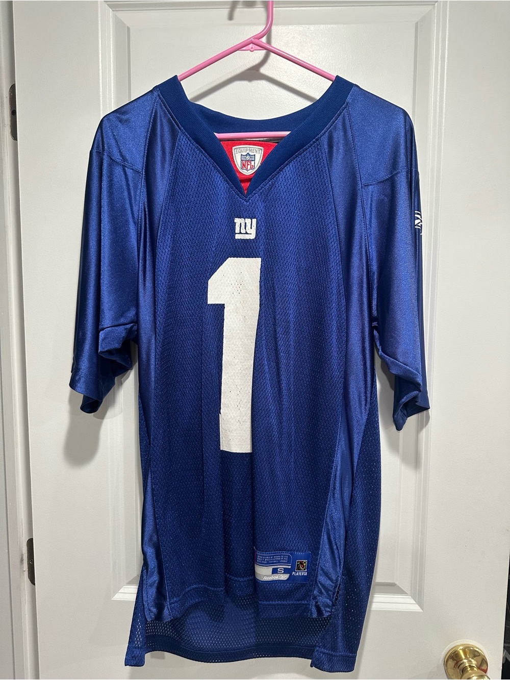 Reebok Royal Blue Women’s Football Jersey with White Number